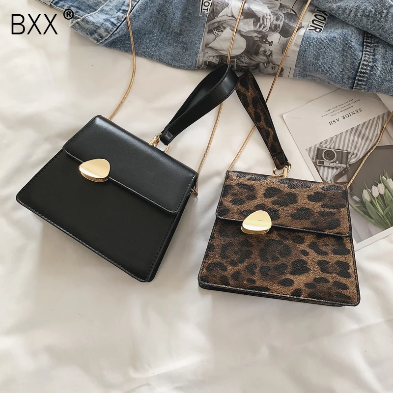 

[BXX]Women Single Shoulder Crossbody Bag All-match Flap 2019 Fashion Leopard Temperament Package Tide Ladeis Party Handbag HF256
