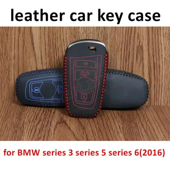 

Only Red Hand Sewing for BMW series 3 5 6(2016) 1 2 4 X3(2016) X4(2014) GT series 7 Leather Car Key Case cover casual portable