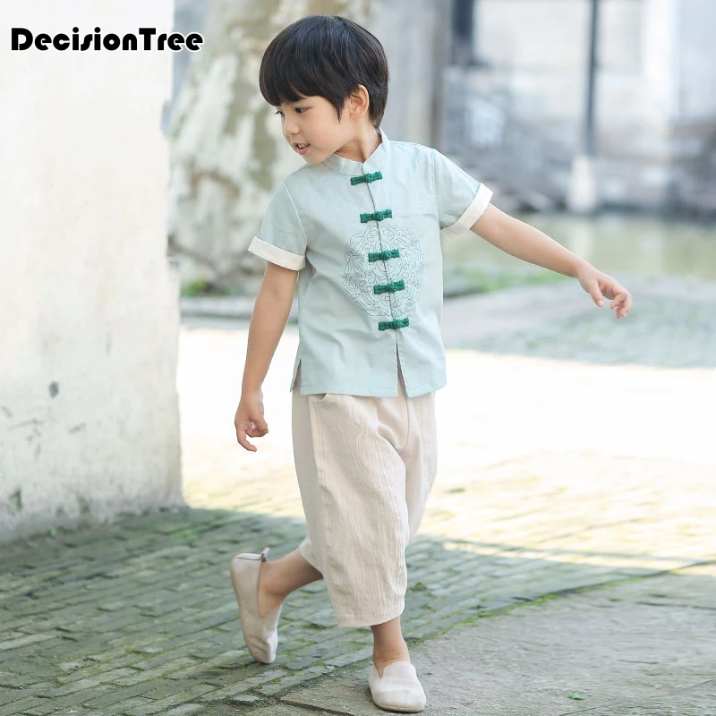 

2019 new chinese classical hanfu ancient chinese literature style nunnery costume boys girls children folk perform costume