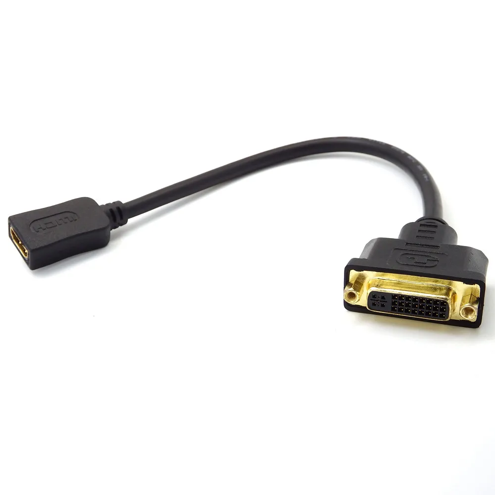 HDMI Female To DVI-I 24+5p Female Adapter Convertor Cable Connector  (7)