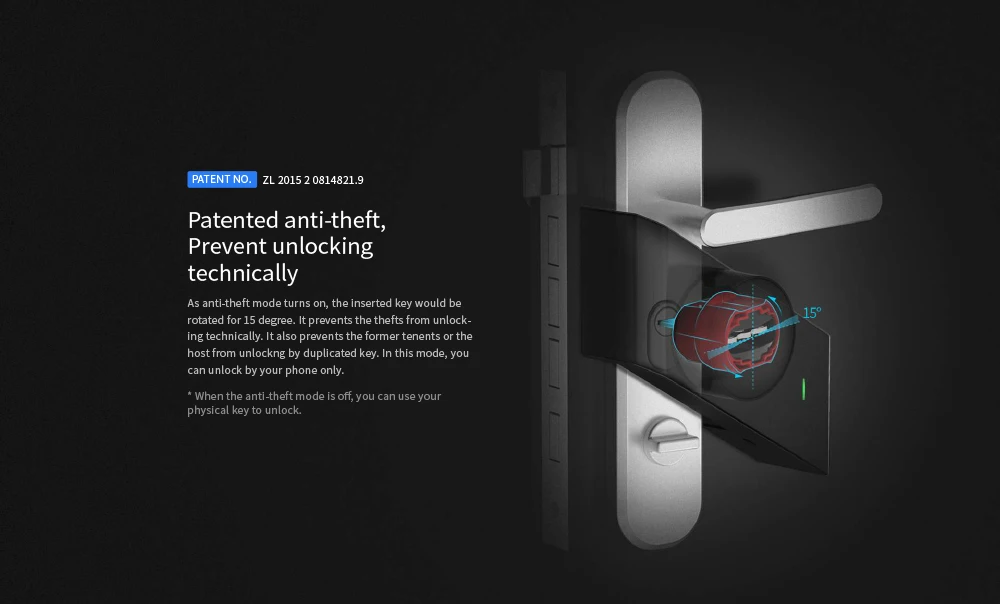 Xiaomi Upgrade Version Sherlock Smart Stick Lock S Safety Protection Bluetooth Wireless Close Lock App Smart Remote Control (3)