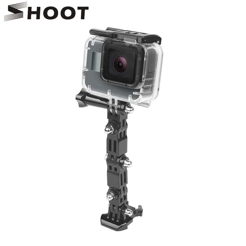 

SHOOT 4 Way Adjustable Pivot Arm Tripod Mount for GoPro Hero 7 6 5 Black Xiaomi Yi 4K Sjcam Sj4000 Eken Go Pro Hero 6 Accessory