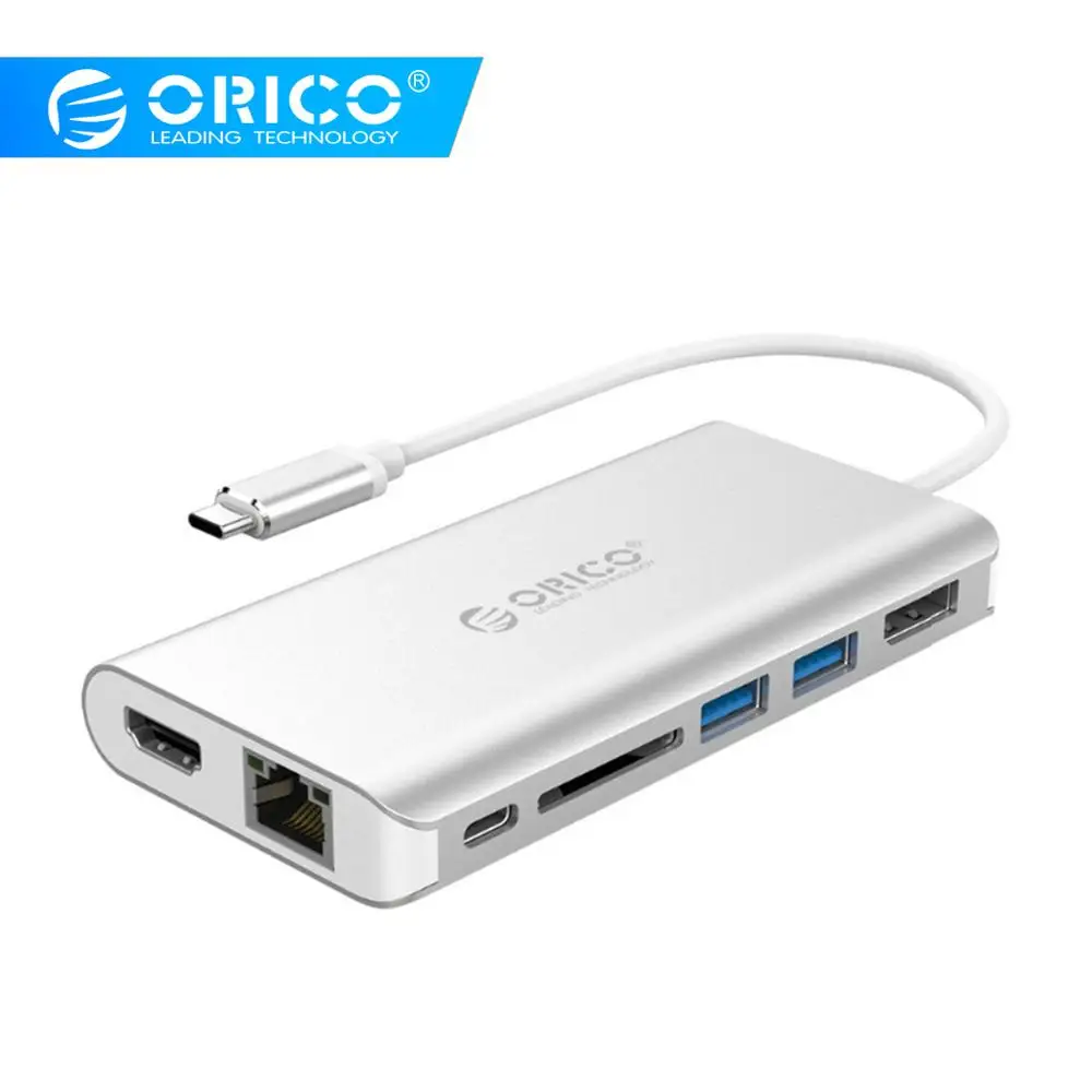 ORICO USB HUB Type C к RJ45 HDMI SD 3 0 DisplayPort адаптер для Apple Macbook Pro ноутбука ПК планшета|USB-хабы| |