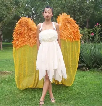 

nice fashion angel feather wings lingerie shows stage performance large pros classic wedding/photography adult props