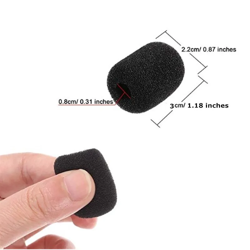5 Pcs ميكروفون استبدال رغوة ميكروفون منصات غطاء سماعة هاتف Mic غطاء ميكروفون الزجاج الأمامي 30*22*8mm