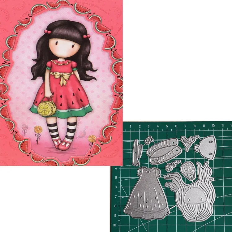 

Metal Cutting Dies Little doll Fresh 2019 Scrapbooking Craft Dies Cut Stamps Embossing Stencils Invitation Card