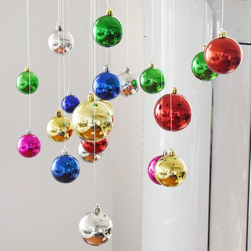 6pcs Christmas balls 5cm Xmas Tree Ball Baubles Hanging plastic Craft