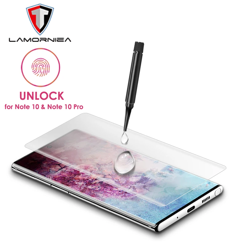 

20D Curved Full Cover UV Tempered Glass For Samsung Galaxy S8 S9 S10 Plus Note 8 9 10 Pro Protective Glass Screen Protector Film