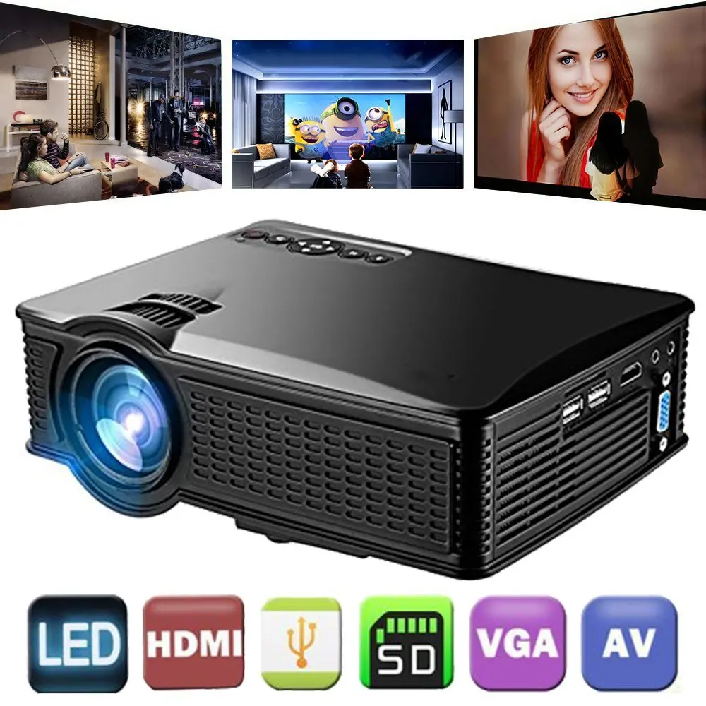 Owlenz 1500 люмен SD50 мини Портативный фильм ЖК проектор HDMI VGA AV Пико дома Театр Бимер