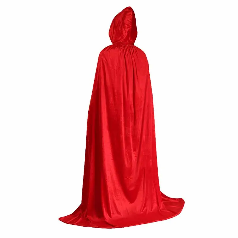 Halloween Cloak Cosplay Death Costume Witch Wizard Cloak 2018 New Children Adult Solid Color Gold Velvet Cloak Suit 0.7-1.7M