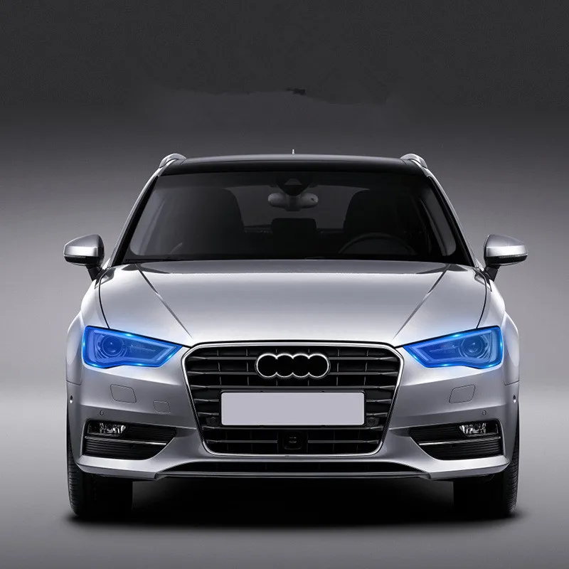 Для Audi Q5L/A6L/Q2/A3/Q3/A4L/Q7/A5 Дымчатая черная пленка для фар ремонт царапин невидимая