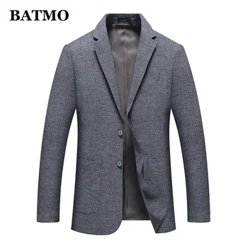 

Batmo 2019 new arrival spring high quality grey casual blazer men,men's suits jackets,casual jackets men plus-size M-3XL 6662