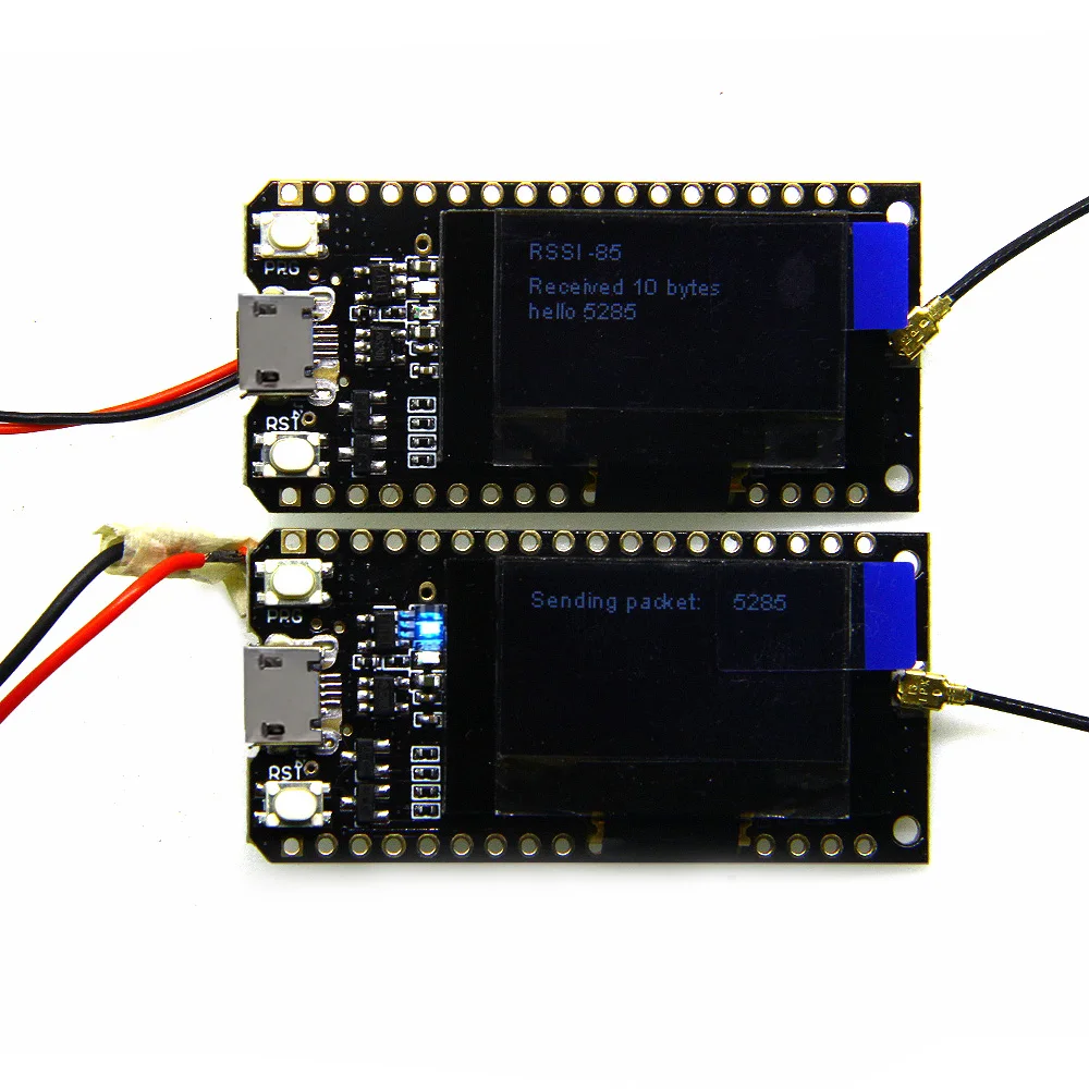 2 шт. TTGO 868 МГц/915 МГц SX1276 ESP32 LoRa 0,96 дюймовый синий oled-дисплей Bluetooth wifi комплект esp32 модуль IOT макетная плата