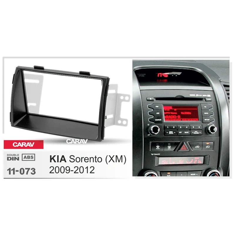 

Doble Din Radio Fascia for KIA Sorento XM Stereo Audio Panel Mount Installation Dash Kit Adjusting Frame Adapter CARAV 11-073
