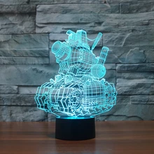 Новинка rc модельные танки ночник 3D боевой танк бронированный автомобиль визуальная лампа красочная прикроватная лампа лучший подарок для детей