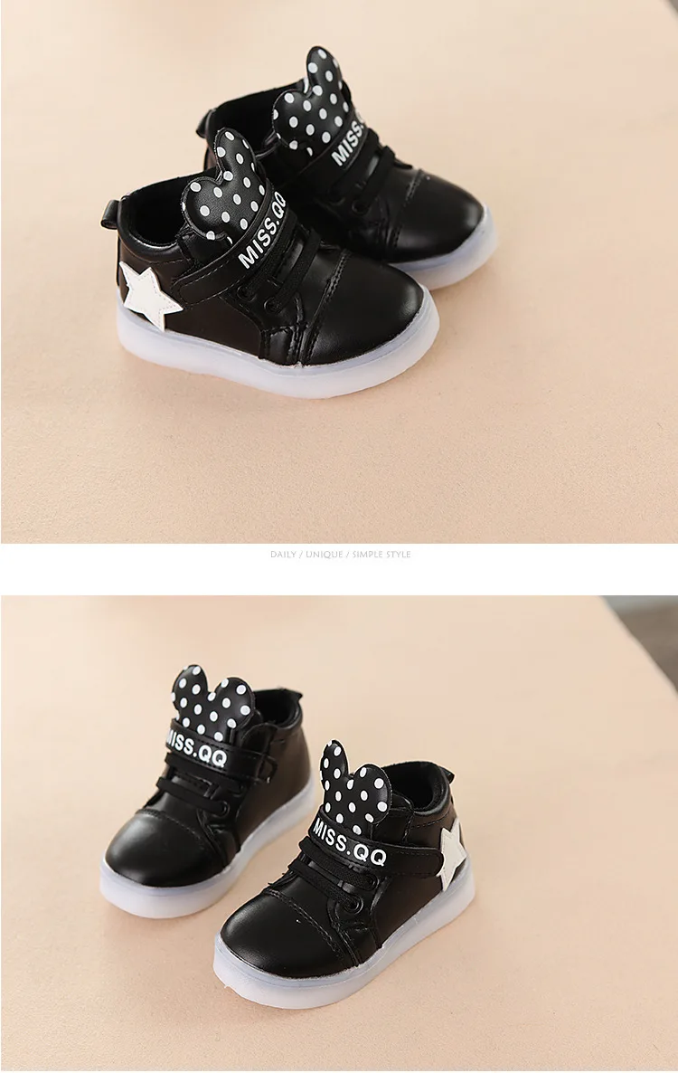Crianças dos Desenhos Moda Bebê Meninos Meninas Luminosa Sapatos Esportivos Led Lumineus Tênis Animados Não-deslizamento Crianças Casuais Brilhante Estrela 15 Mamãe e Bebê