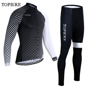 

TOPBIKE Cycling jersey set MTB Bike Clothing Uniform Racing Bicycle Clothes Wear ropa ciclismo hombre cycle men dress long sets