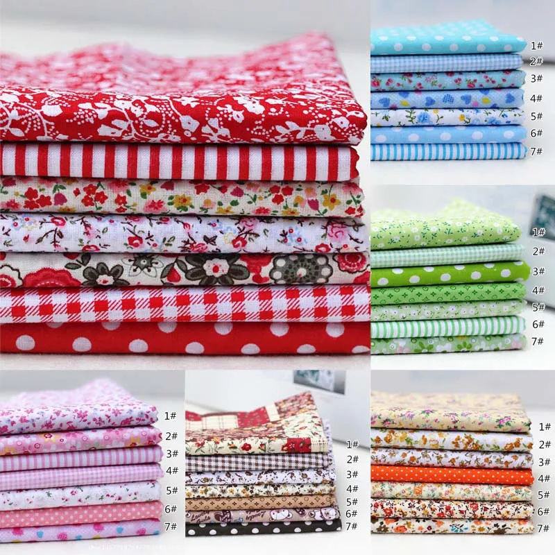 

1 pack 25x25cm Mixed Cotton Fabric Printed Cloth Sewing Quilting Fabrics for Patchwork Needlework DIY Handmade Accessories