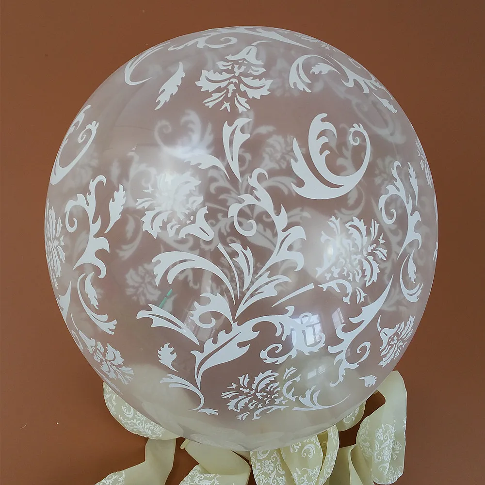 

50pcs/lot 12 inch High quality Transparent printing balloon celebration party decoration wedding suppliese