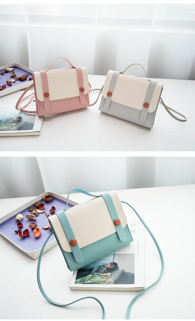 Женская эксклюзивная модная сумка на плечо контрастного цвета, сумка для мобильного телефона, сумка-мессенджер, ручная Сумочка, 5 цветов на выбор