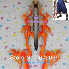 Final Fantasy XIII Noel Kreiss два лезвия красное пламя бутафорский меч для костюмированной игры ПВХ сделано ACG Косплей