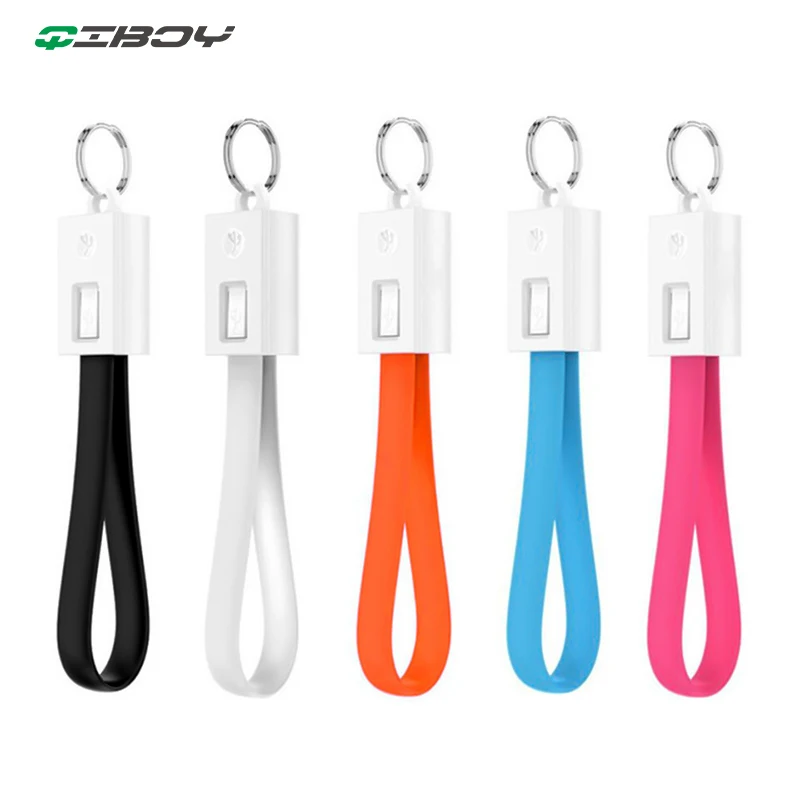 

Keychain Cable Fast Charger Sync Data Lighting Cable For iphone 6s Type-C Micro USB C Short Cabel Key Chain Mobile Phone Cables