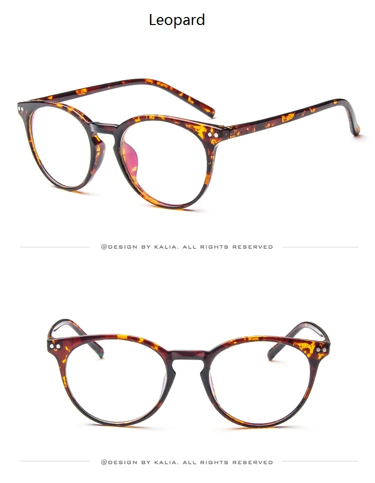 Винтажные прозрачные круглые очки, женские очки, очки для близорукости, мужские очки, оправа, ботан, оптическая, леопардовая оправа, прозрачная