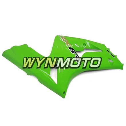 В комплекте зеленого цвета, Обтекатели для Кавасаки ZX-6R 03 04 ZX6R 2003-2004 год впрыск АБС пластмасса кузов панели капоты рамка