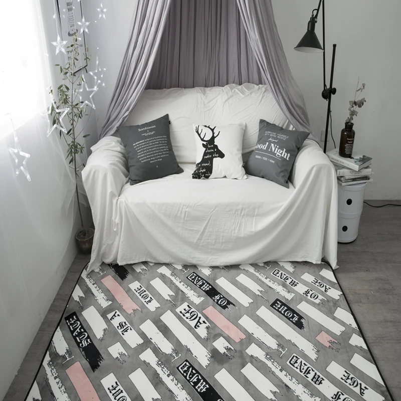 Thick flannel bedroom Floor Mat big size Soft Carpet for ...