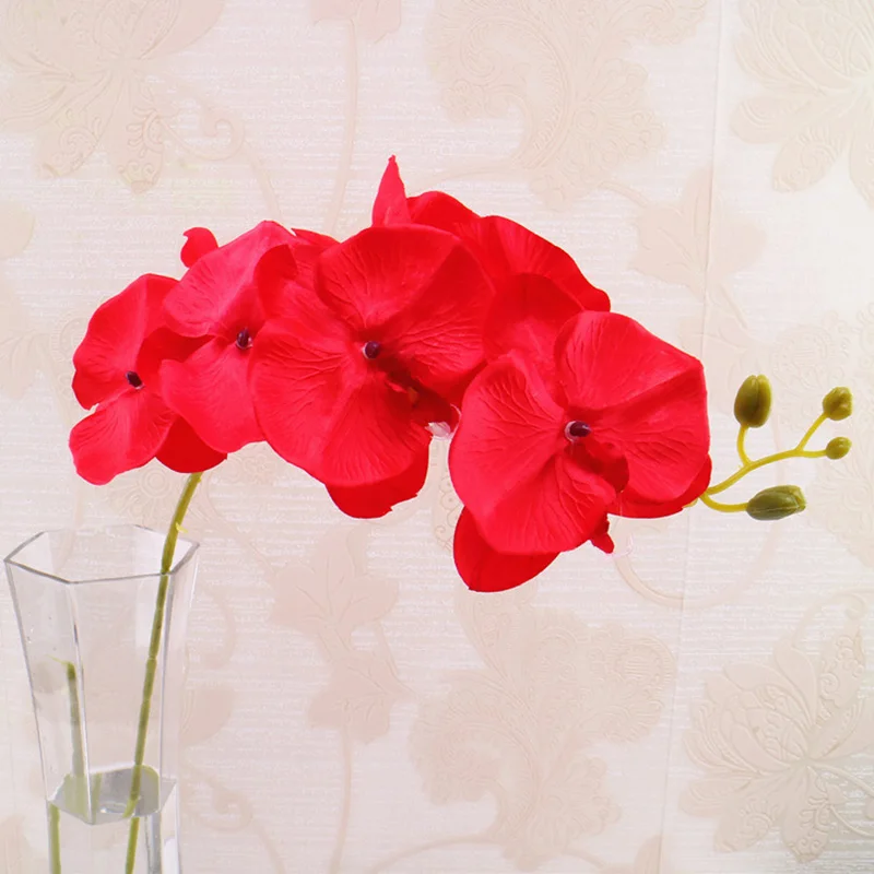 Flone Artificial Orchid Silk Fake Flowers Branch 78cm Butterfly Orchid Wedding Arch Flowers Home Balcony Decoration Orchidea (7)