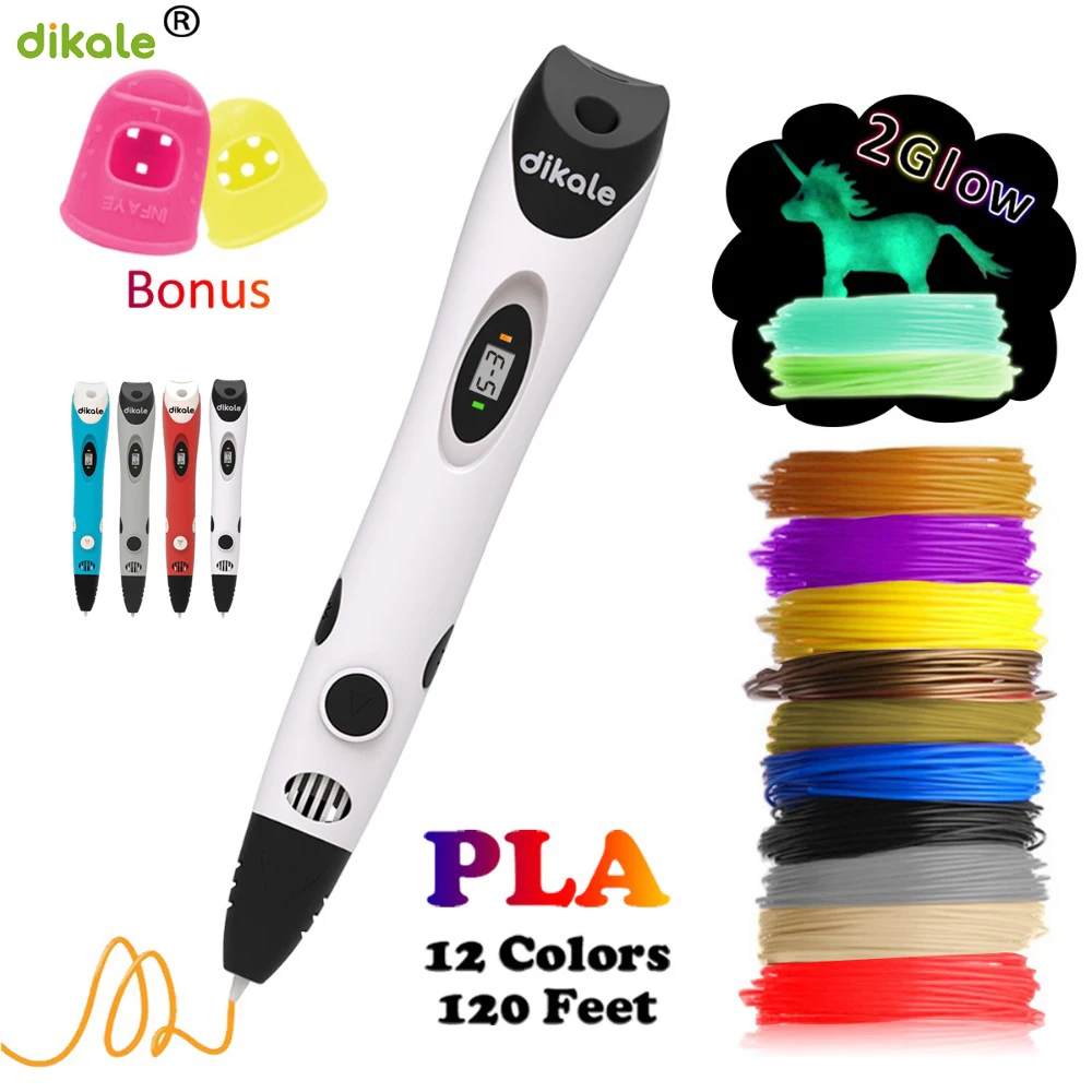 Dikale 3D 1.75mm PLA Scribble Pen 3D Drawing Printer Stift Printing Pencil Caneta Stencil Refill PLA Filament for Kid Gift цена Dikale 3D 1.75mm PLA Scribble Pen 3D Drawing Printer Stift Printing Pencil Caneta Stencil Refill PLA Filament for Kid Gift цены онлайн