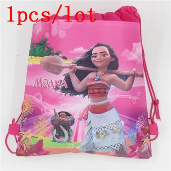 

1PC\lot Moana Theme Gift Bags Kids Favors Baby Shower Non-Woven Fabric Drawstring Backpack Party Decoration Birthday Supplies