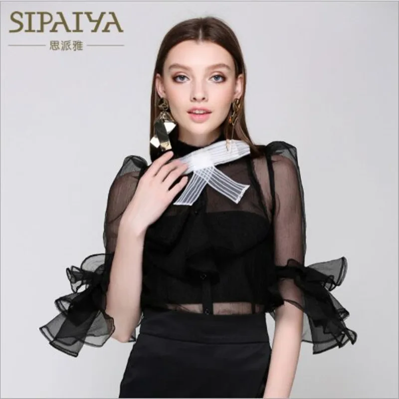 Женская блузка с бантом Элегантная модная офисная в Корейском стиле|ladies shirts|shirt