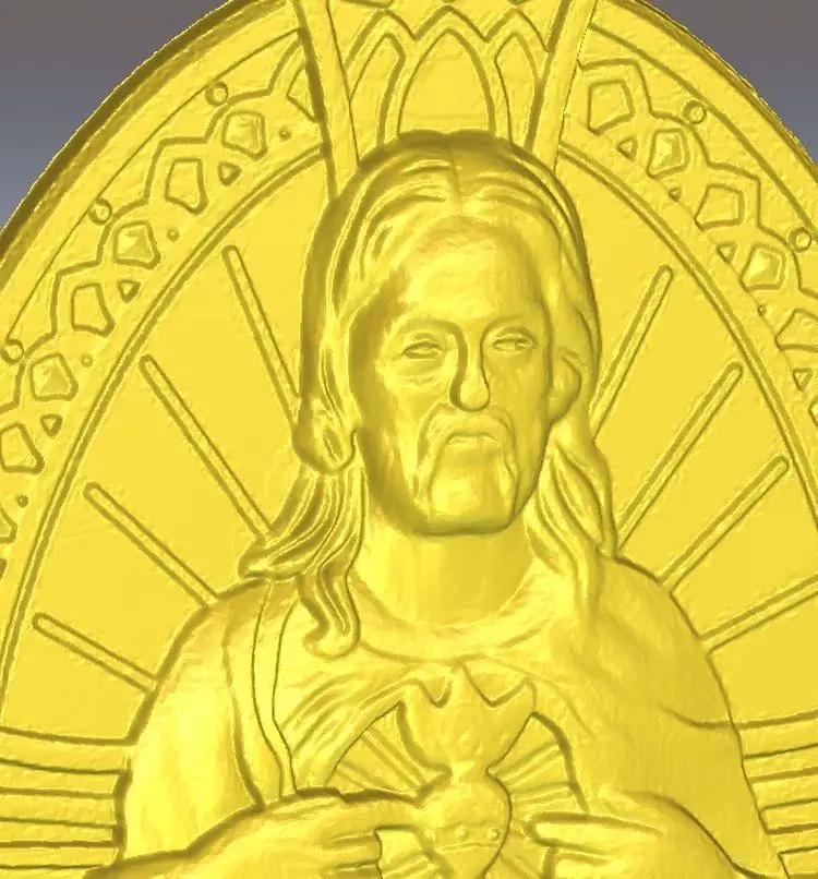 

3d model relief for cnc in STL file format Jesus_2