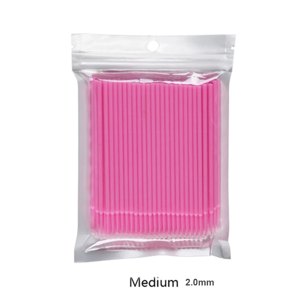 200 шт. Кисть для макияжа тампон для наращивания ресниц Клей щетка для очистки макияжа Fadvan инструменты для создания поддельных ресниц - Handle Color: Pink 200pcs