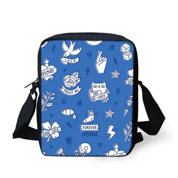 

Noisydesigns Fashion Mexico skeleton fake flowers rose Kids Inclined shoulder bag Child Kindergarten aplaca Snack package -E