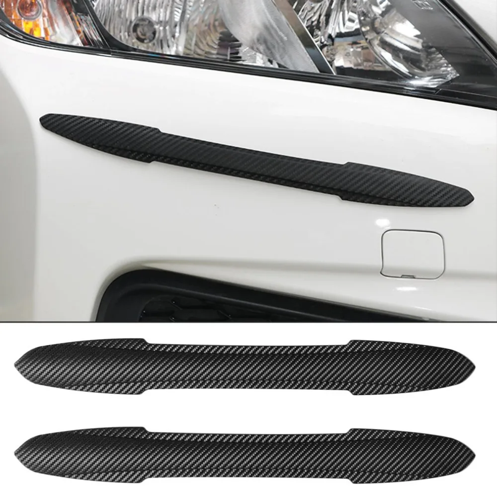 New 2Pcs Car Bumper Crash Bar Durable Carbon Fiber Car Door Protection