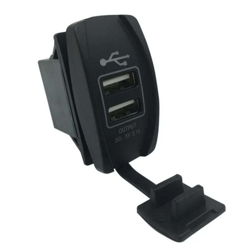 DC 12 24V 3.1A LED Мотоцикл Авто двойной USB адаптер для автомобильного прикуривателя