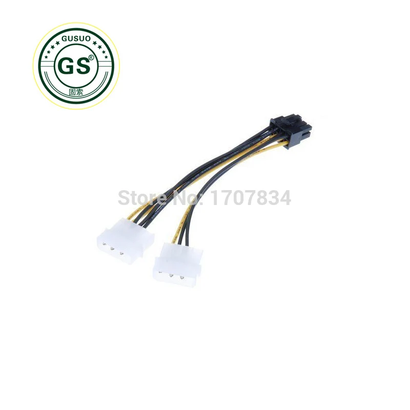 GuSou 15 см IDE 4 контактный molex на 8 PCI Express видеоадаптер для кабеля питания|pin molex|pin 8pin pin