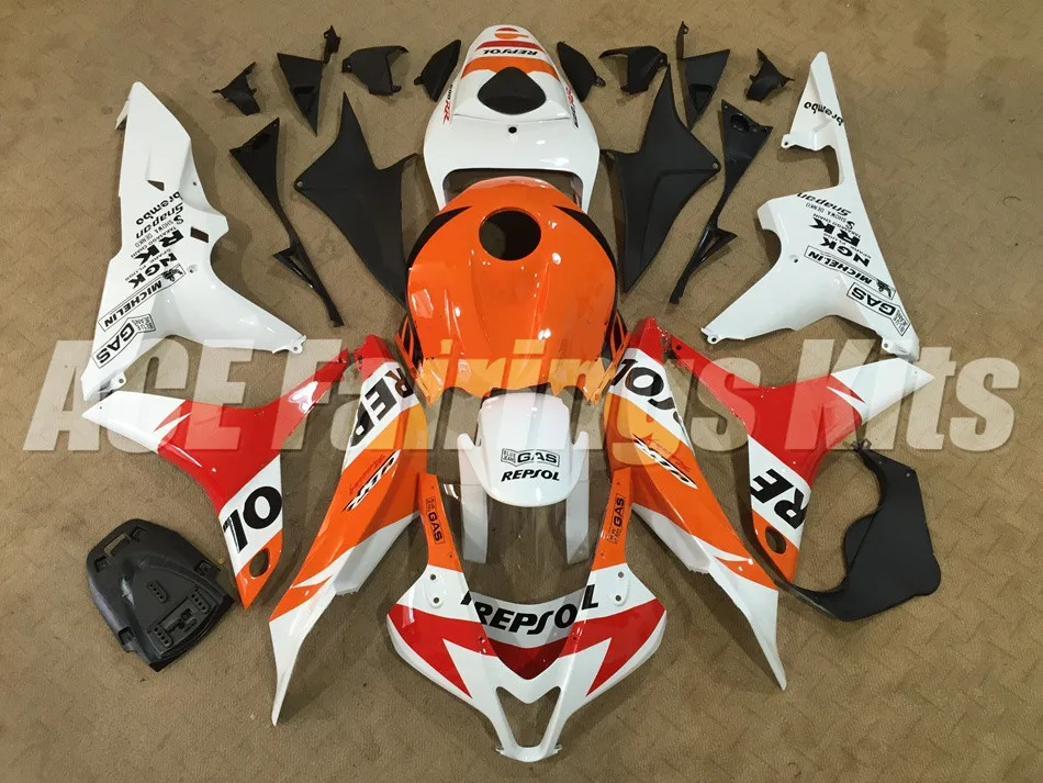 

New Injection mold motorcycle Full Fairing kit Fit For Honda CBR600RR F5 2007 2008 07 08 600RR 600 ABS fairings White Orange red