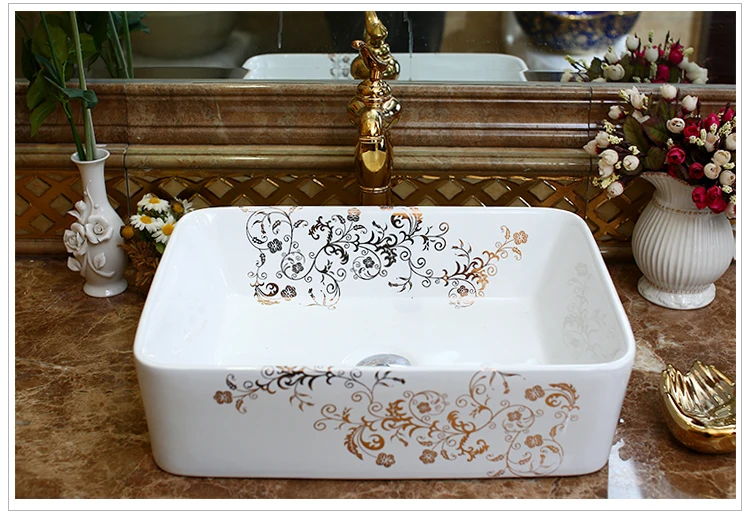 Jingde керамика ванная комната мыть раковина художественная умывальник Yongsheng квадратный филиал