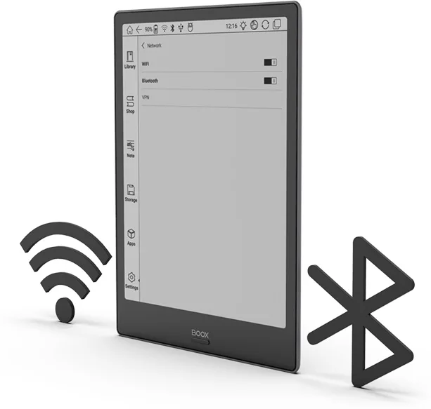 Новая модель BOOX NOTE PRO для чтения электронных книг 4G/64G Android 9 e ink спереди светильник