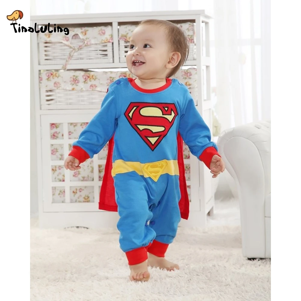 TINOLULING/Одежда для маленьких мальчиков; Супермен комбинезон для новорожденных; боди для малышей; костюмы на Хэллоуин; комбинезоны для мальчиков и девочек