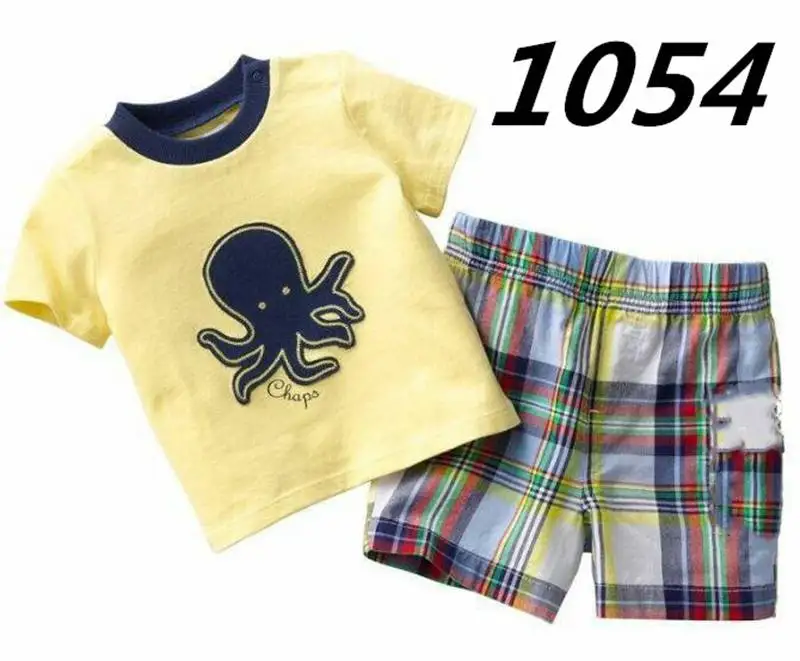 Новые дизайнерские пижамы для мальчиков Комплекты с шортами с короткими рукавами и принтом для малышей Комплект детской одежды, детская одежда для сна комплект нижнего белья S52