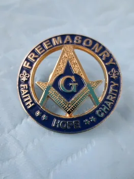 

wholesale Masonic Lapel Pins Badge Mason Freemason MLP 15 "FREEMASONRY FAITH HOPE CHARITY" size 3cm