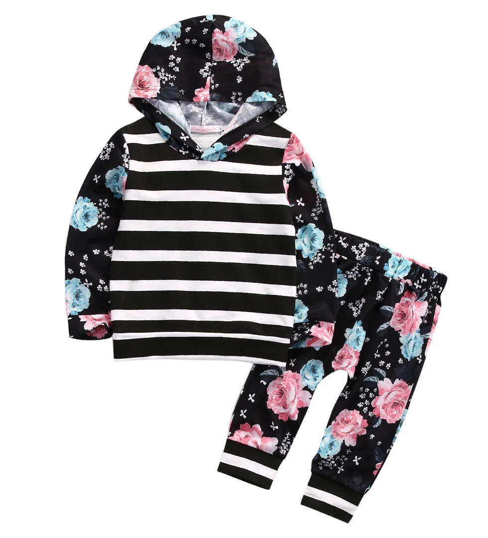 toddler Baby kids girls clothes tracksuit hoodie top+pants outfits