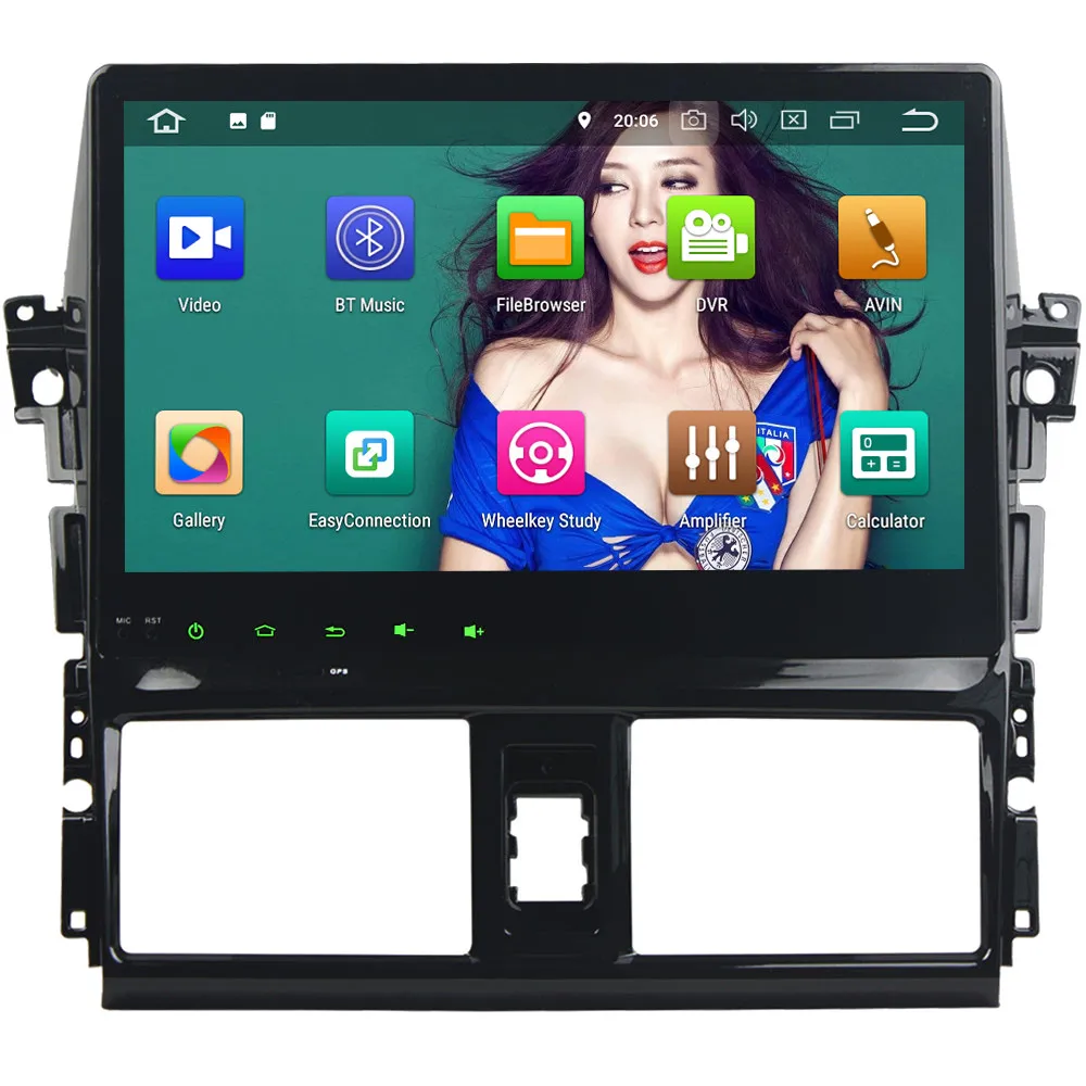 Best 10.1" IPS Octa Core 4G Android 8.1 4GB RAM 64GB ROM Car DVD Player Autoradio Stereo GPS Glonass For Toyota Yaris Vios 2013-2016 1