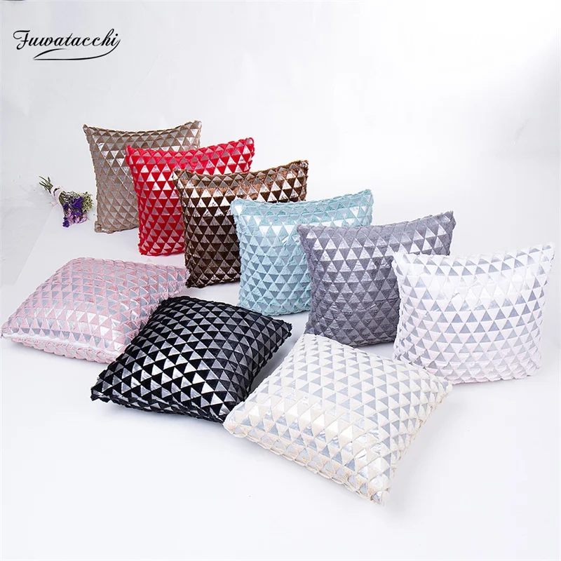 

Fuwatacchi Geometric Style Cushion Cover Printed Pillow Cover Pillow Case Plush Throw Pillow Decorative Pillows for Sofa Car