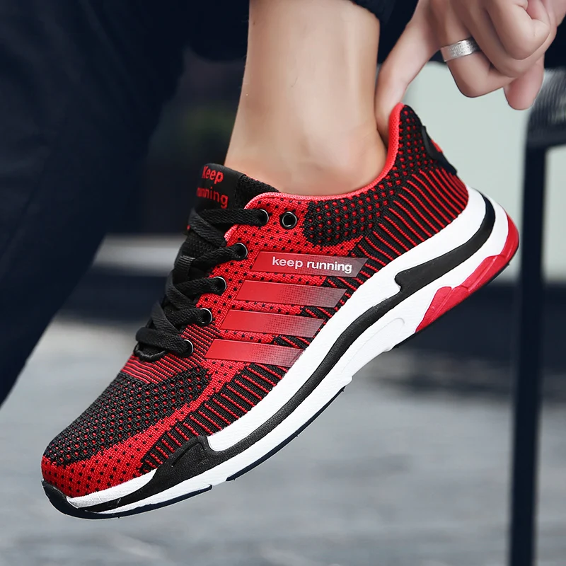 

summer sneakers men red Sport shoes top Running Shoes for man Jogging Walking Outdoors Trainers Athletic 2018 new Brand Sneaker