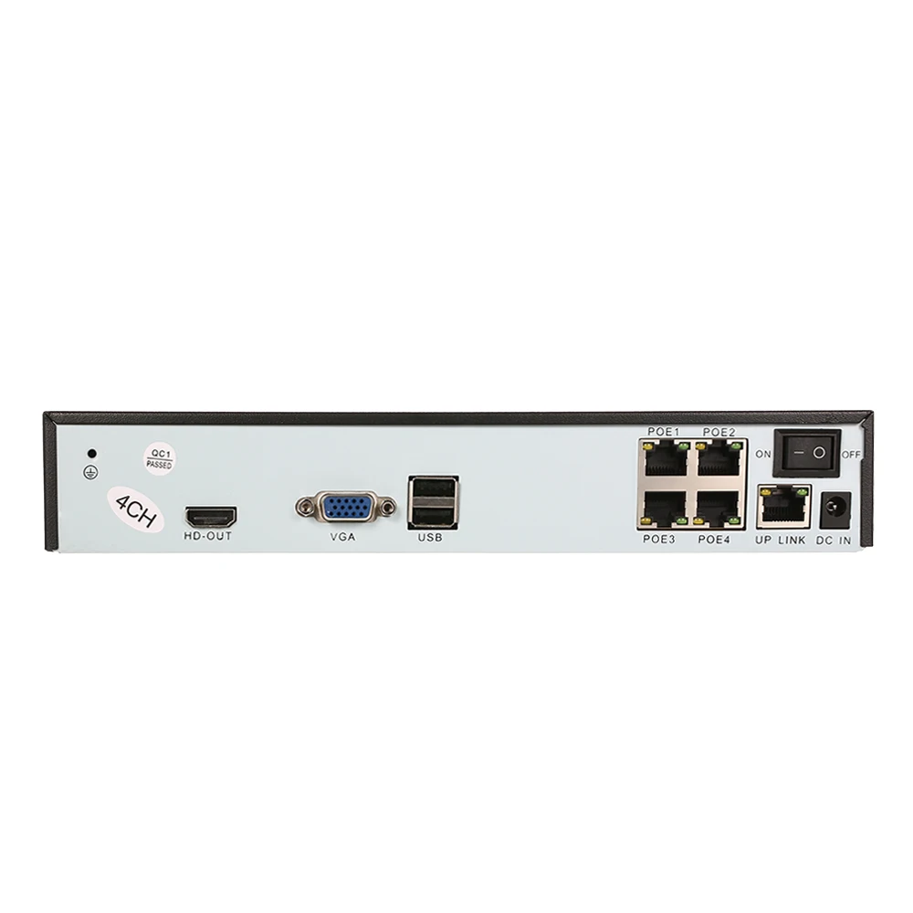 4CH канал Full HD 1080P POE NVR сетевой видеорегистратор Поддержка Android/iOS APP контроль для системы видеонаблюдения